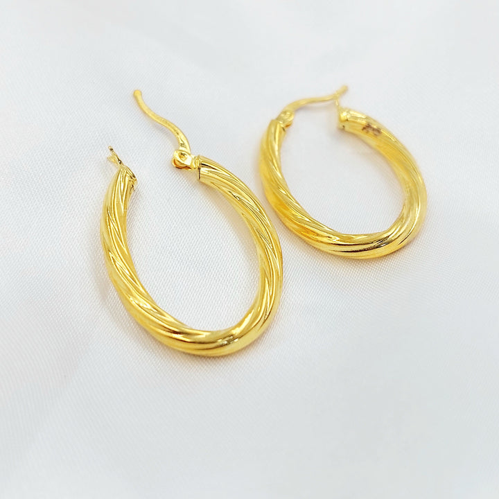 Hoop Earrings Made of 21K Gold by Saeed Jewelry 
