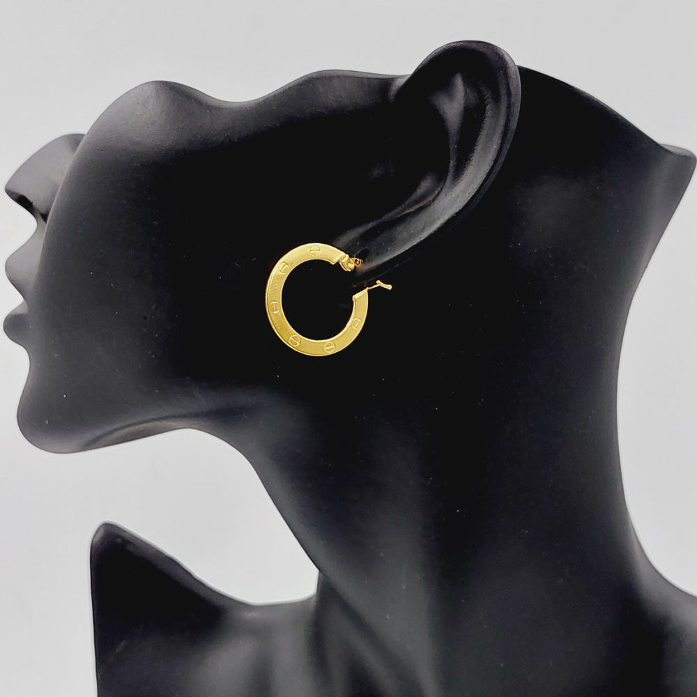 21K Gold Hoop Earrings by Saeed Jewelry - Image 2