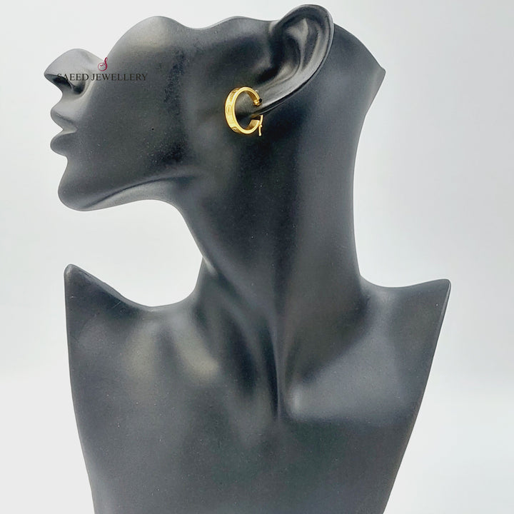 Hoop Earrings Made of 21K Gold by Saeed Jewelry 