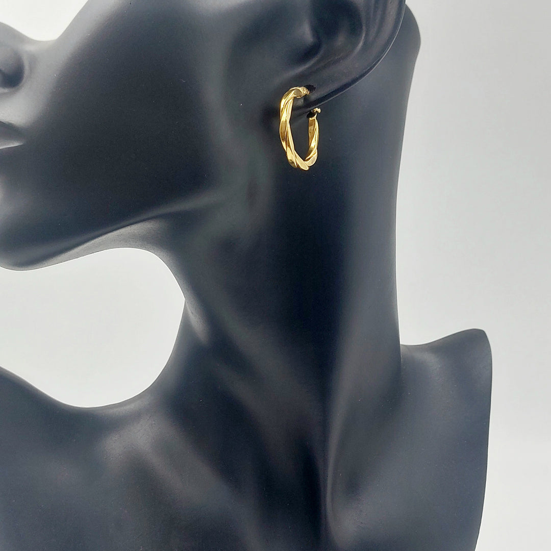 21K حلق ذبلة-مجوهرات الشيخ سعيد-Saeed Jewelry 