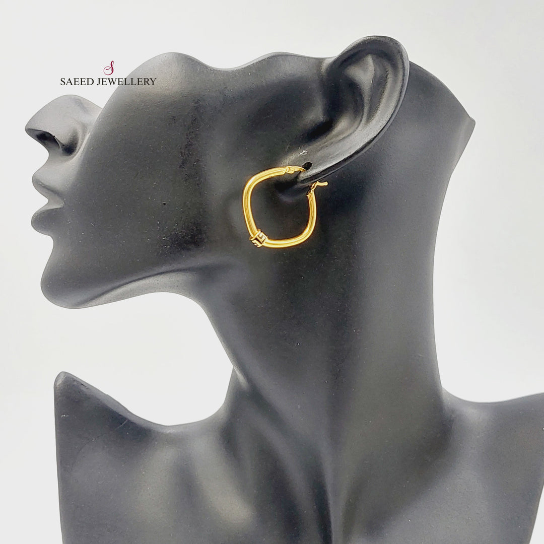 Hoop Earrings Made of 21K Gold by Saeed Jewelry 
