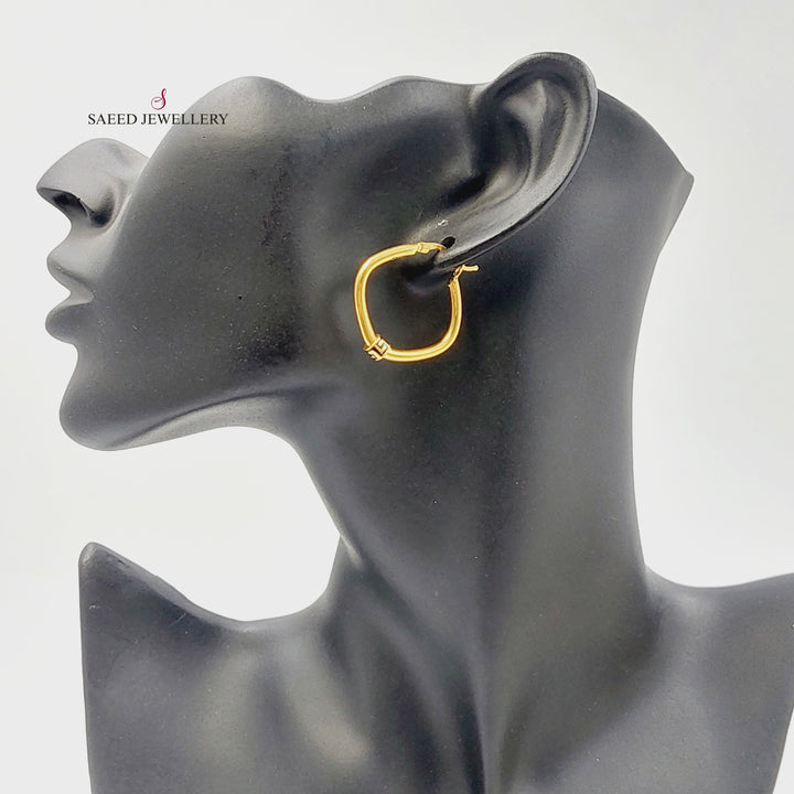 Hoop Earrings Made of 21K Gold by Saeed Jewelry 