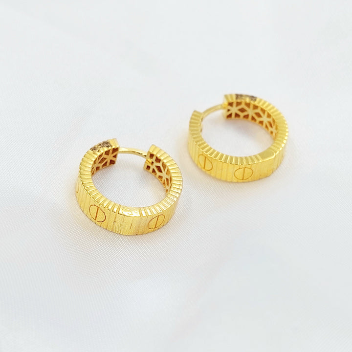 Hoop Earrings Made of 21K Gold by Saeed Jewelry 