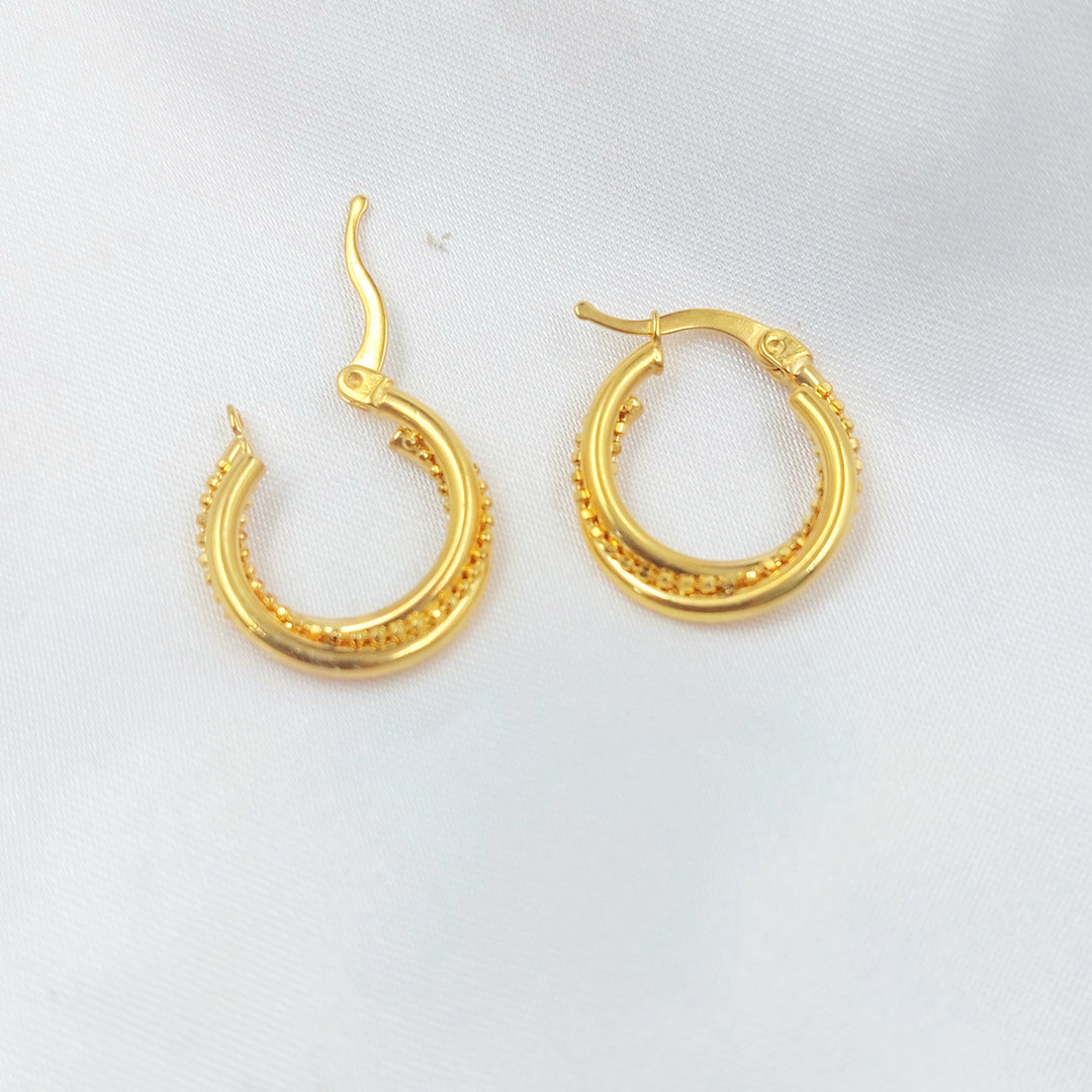 Hoop Earrings Made of 21K Gold by Saeed Jewelry 