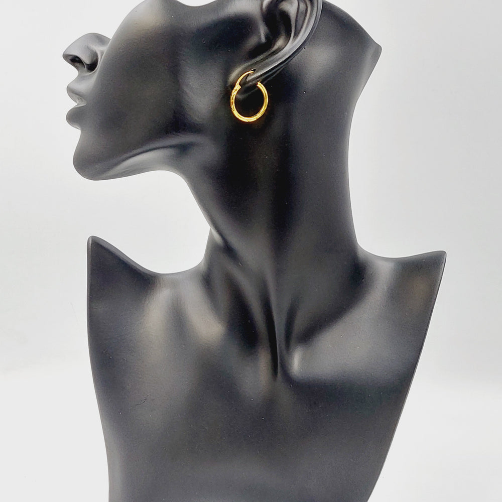 21K حلق ذبلة-مجوهرات الشيخ سعيد-Saeed Jewelry 