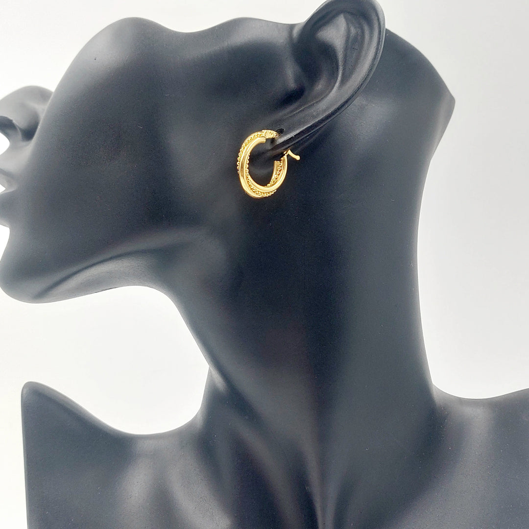 21K حلق ذبلة-مجوهرات الشيخ سعيد-Saeed Jewelry 