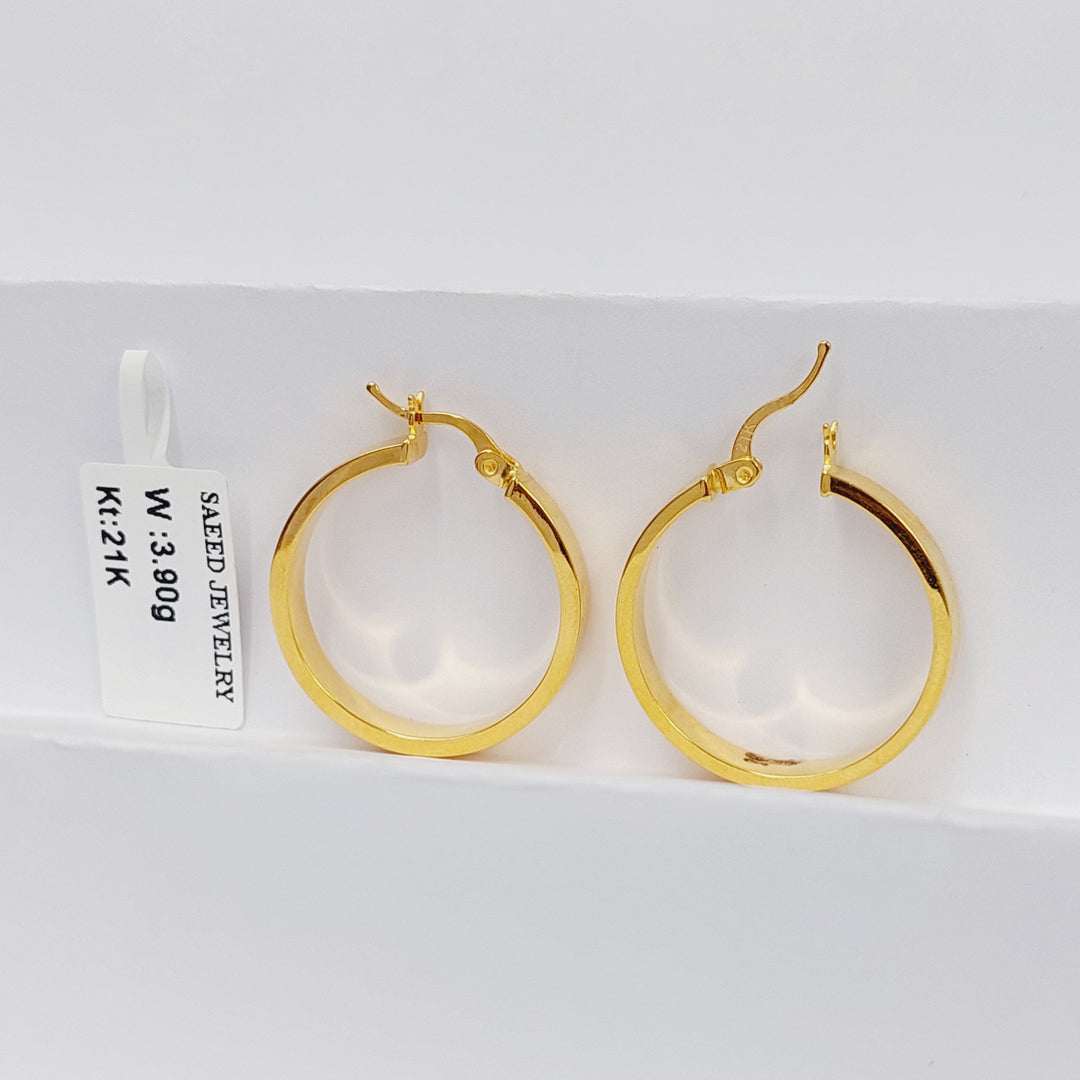 21K Gold Hoop Earrings by Saeed Jewelry - Image 2