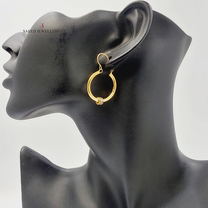 Hoop Earrings Made of 21K Gold by Saeed Jewelry 