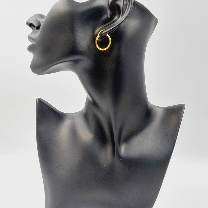 21K حلق ذبلة-مجوهرات الشيخ سعيد-Saeed Jewelry 