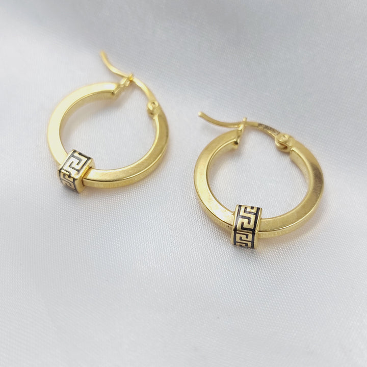 21K حلق ذبلة-مجوهرات الشيخ سعيد-Saeed Jewelry 