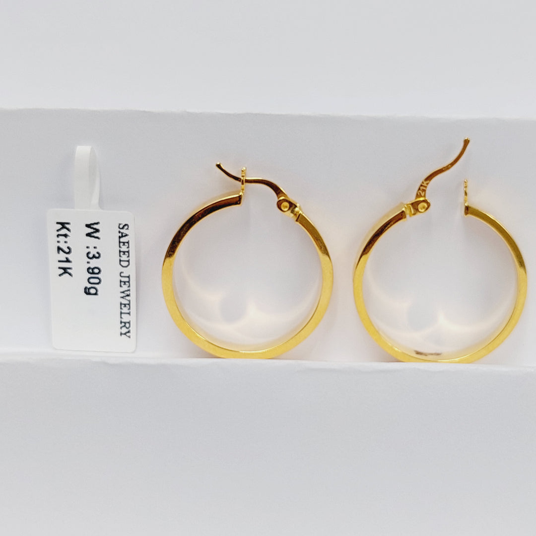 21K Gold Hoop Earrings by Saeed Jewelry - Image 4