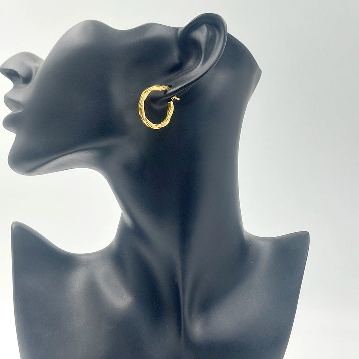 21K حلق ذبلة-مجوهرات الشيخ سعيد-Saeed Jewelry 