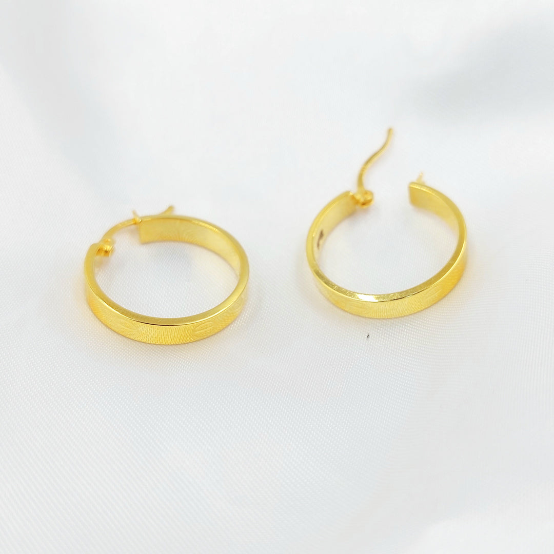 Hoop Earrings Made of 21K Gold by Saeed Jewelry 