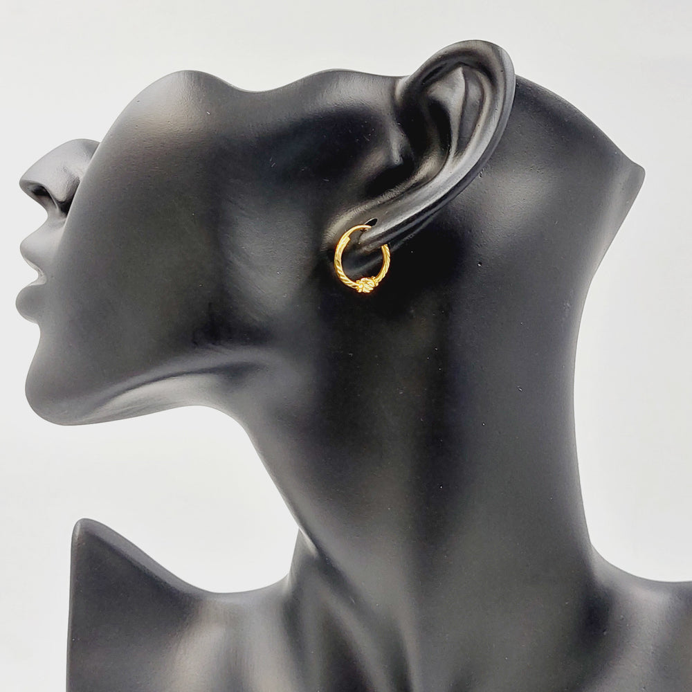 21K حلق ذبلة-مجوهرات الشيخ سعيد-Saeed Jewelry 