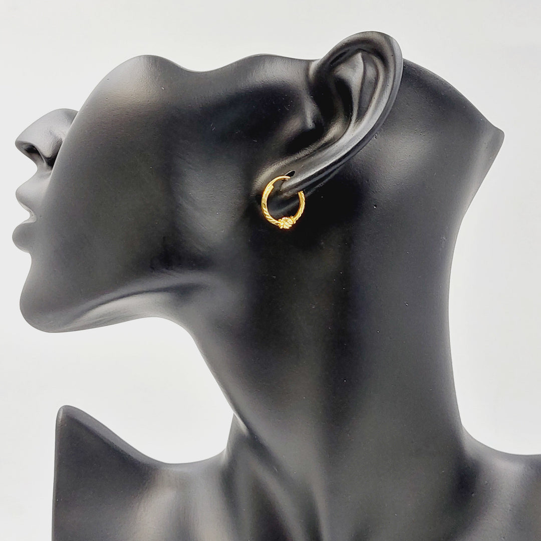 21K حلق ذبلة-مجوهرات الشيخ سعيد-Saeed Jewelry 