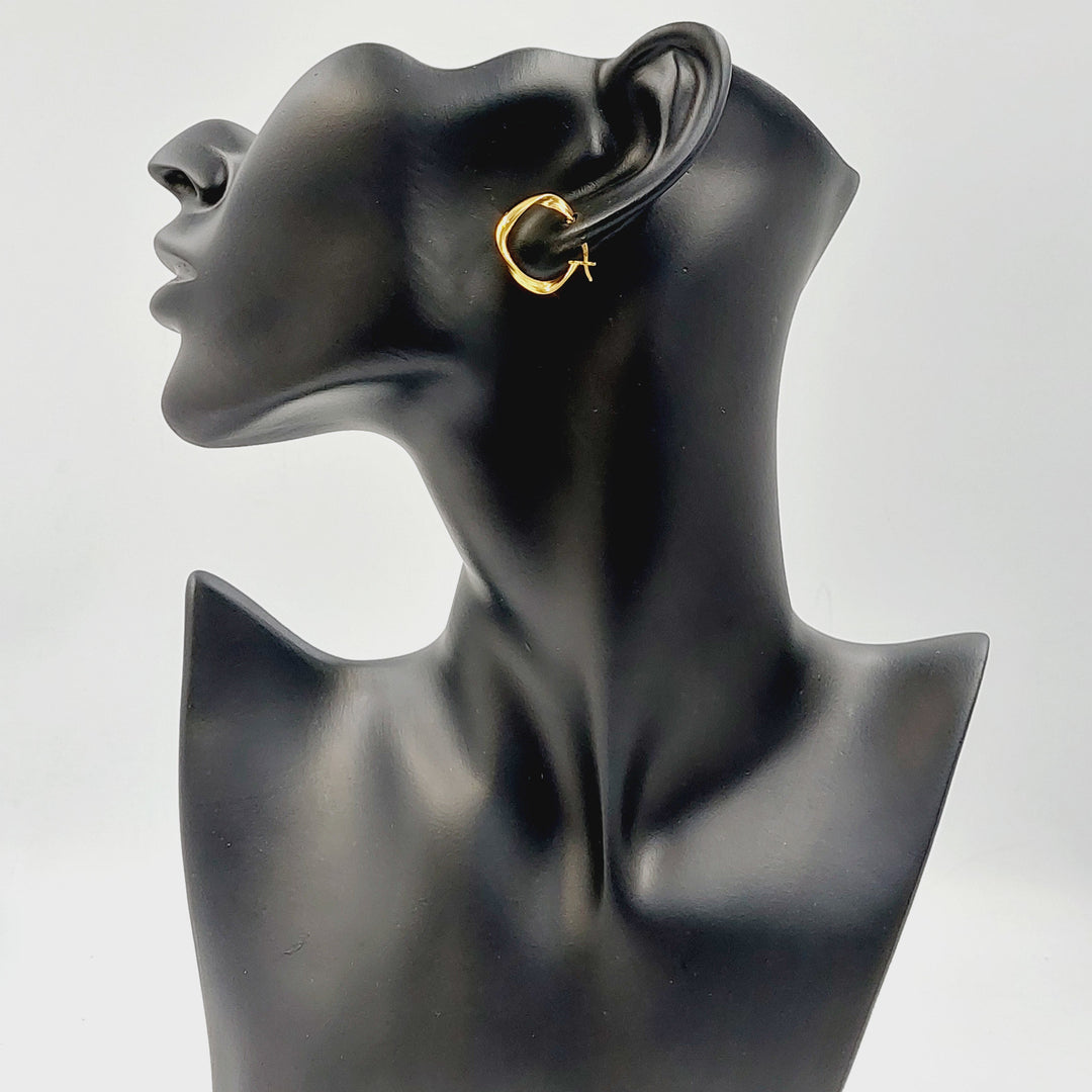 21K حلق ذبلة-مجوهرات الشيخ سعيد-Saeed Jewelry 
