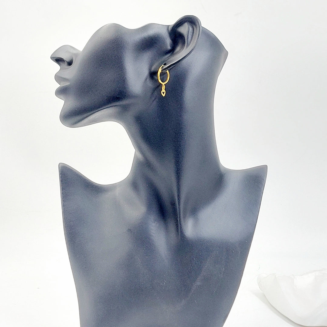 21K حلق ذبلة-مجوهرات الشيخ سعيد-Saeed Jewelry 