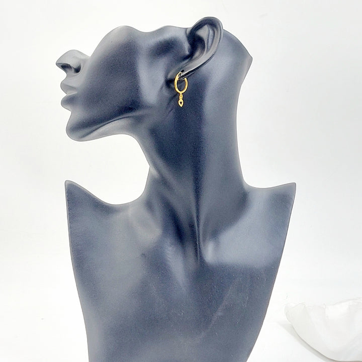 21K حلق ذبلة-مجوهرات الشيخ سعيد-Saeed Jewelry 
