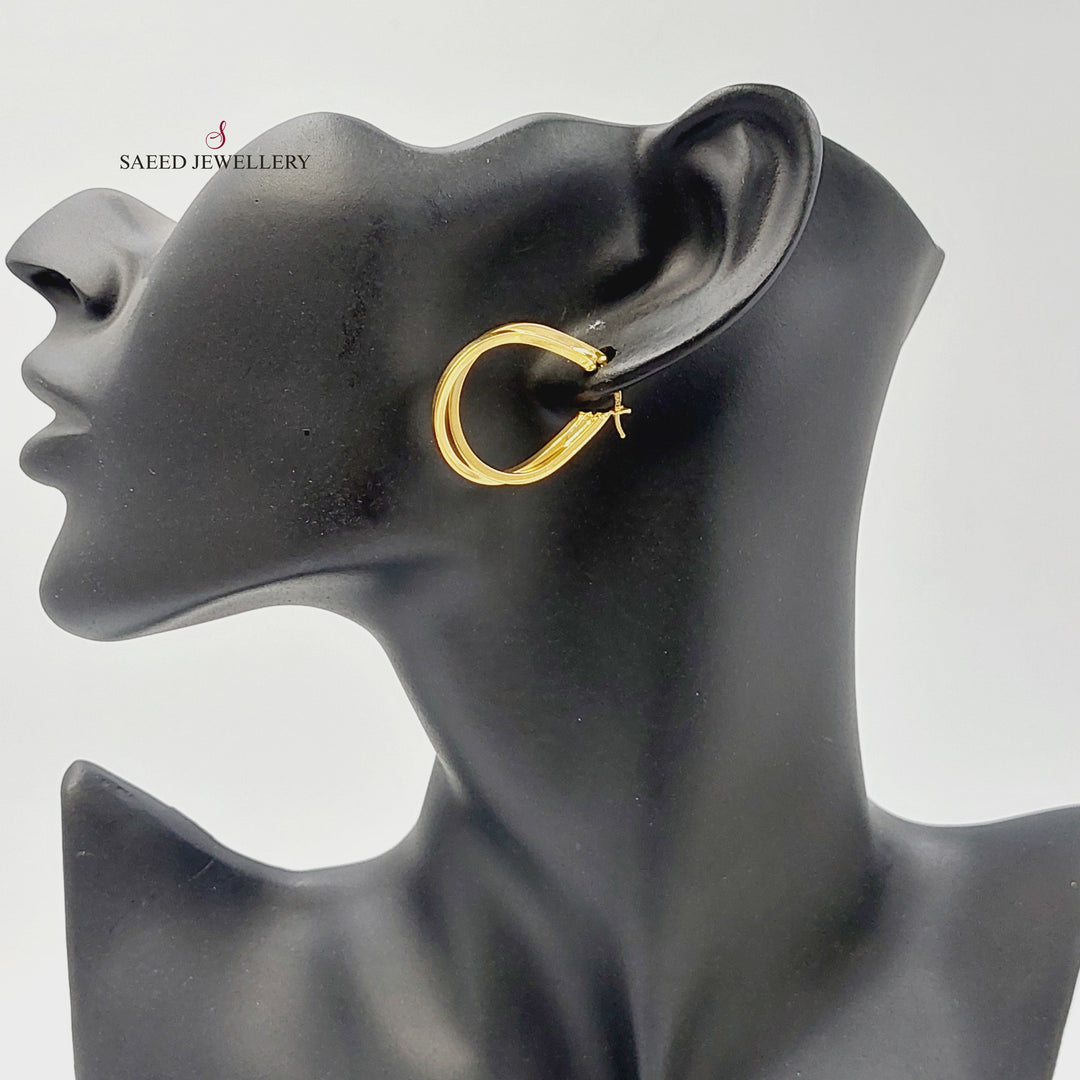 Hoop Earrings Made of 21K Gold by Saeed Jewelry 