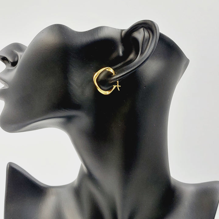 21K حلق ذبلة-مجوهرات الشيخ سعيد-Saeed Jewelry 