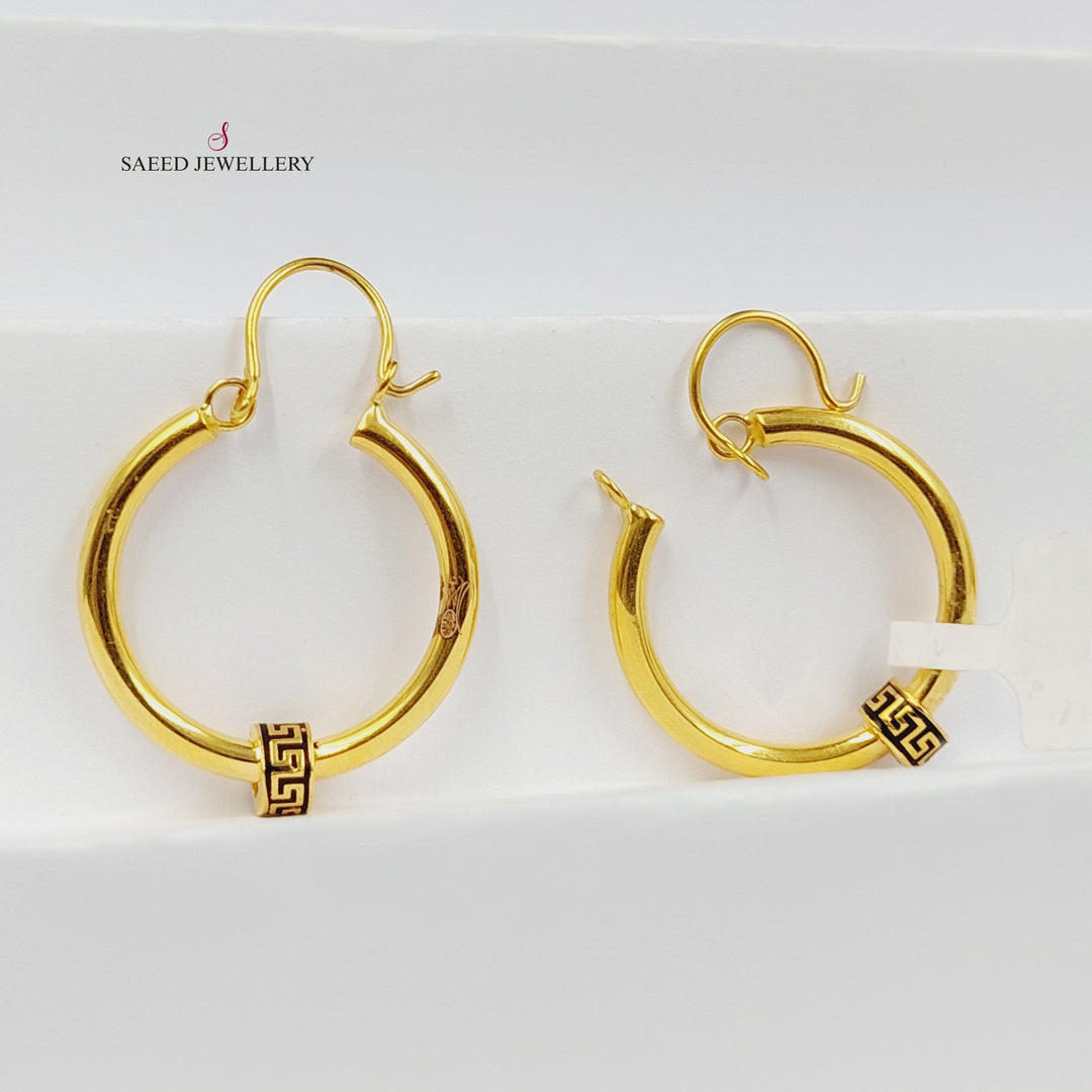 Hoop Earrings Made of 21K Gold by Saeed Jewelry 