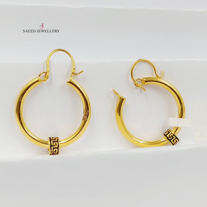 Hoop Earrings Made of 21K Gold by Saeed Jewelry 