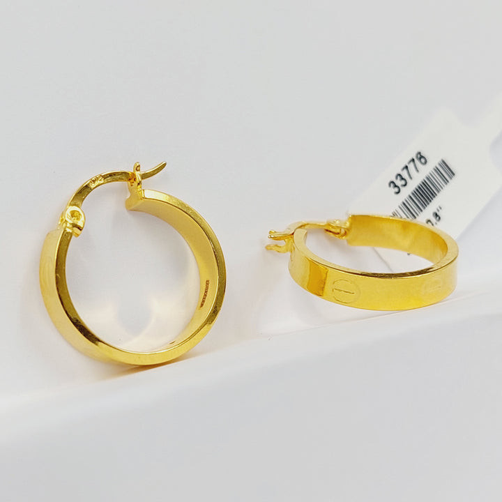 21K حلق ذبلة-مجوهرات الشيخ سعيد-Saeed Jewelry 
