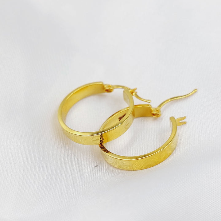 Hoop Earrings Made of 21K Gold by Saeed Jewelry 