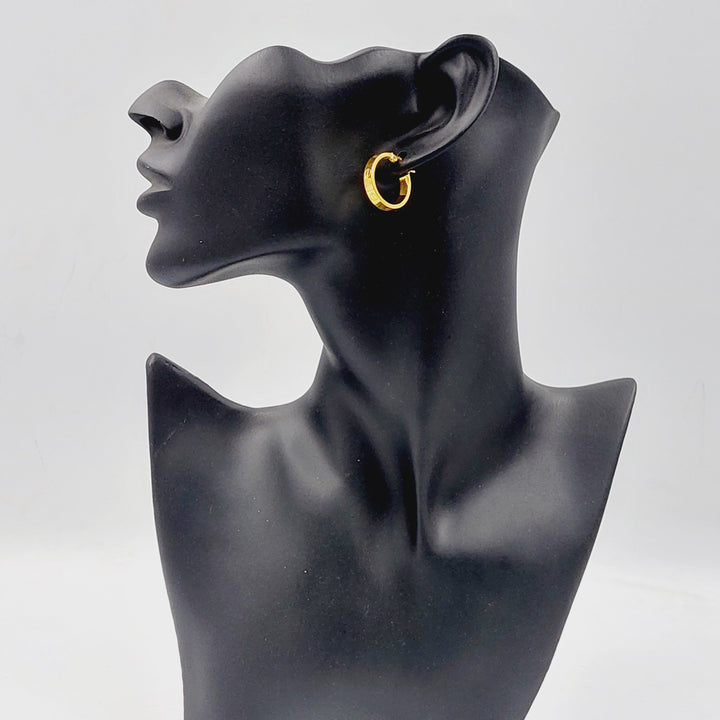 21K Gold Hoop Earrings by Saeed Jewelry - Image 4