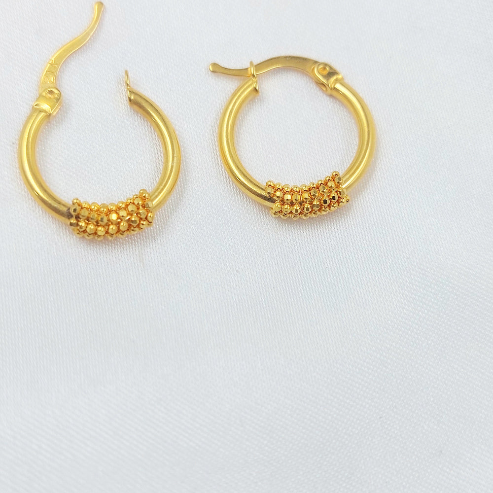 21K حلق ذبلة-مجوهرات الشيخ سعيد-Saeed Jewelry 