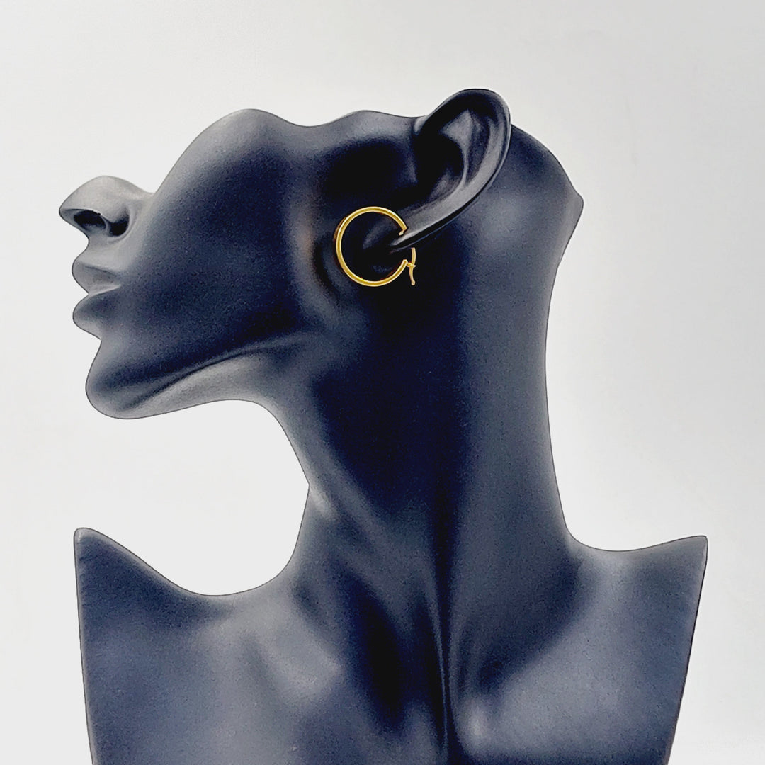 Hoop Earrings Made of 21K Gold by Saeed Jewelry 