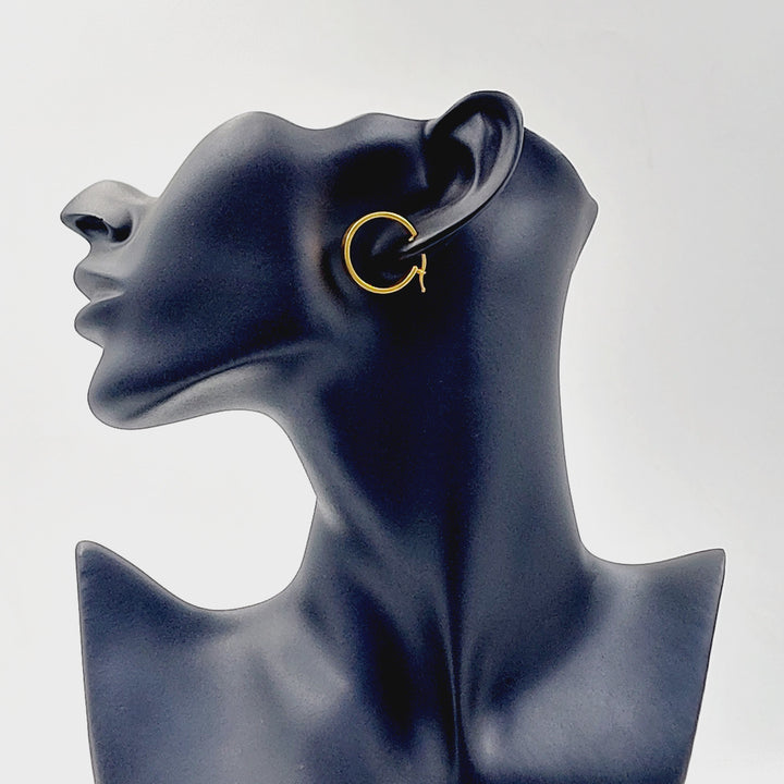 Hoop Earrings Made of 21K Gold by Saeed Jewelry 