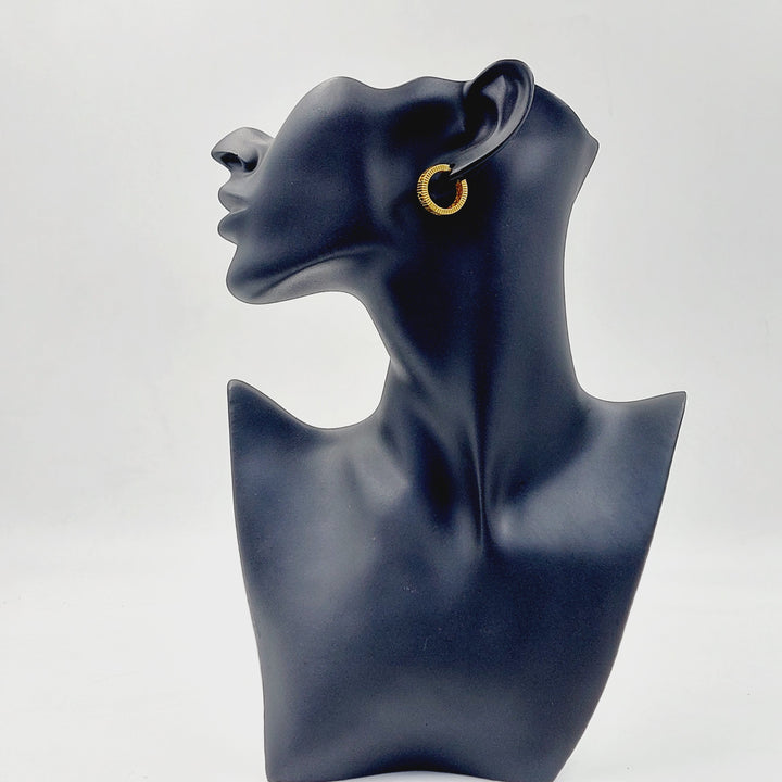 Hoop Earrings Made of 21K Gold by Saeed Jewelry 