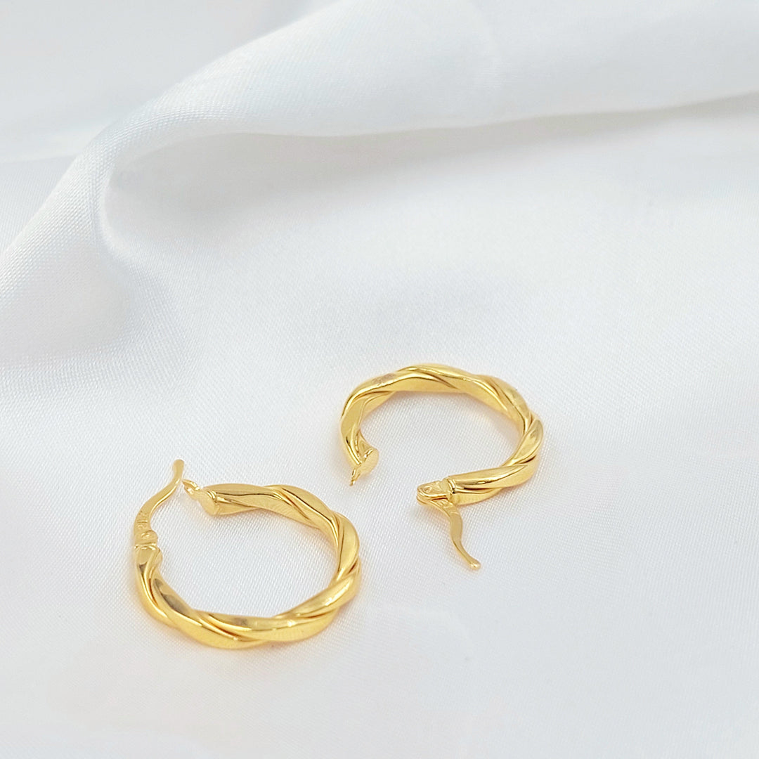 21K حلق ذبلة-مجوهرات الشيخ سعيد-Saeed Jewelry 