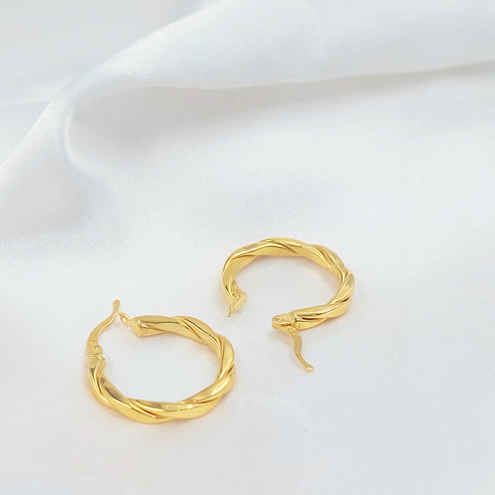 21K حلق ذبلة-مجوهرات الشيخ سعيد-Saeed Jewelry 