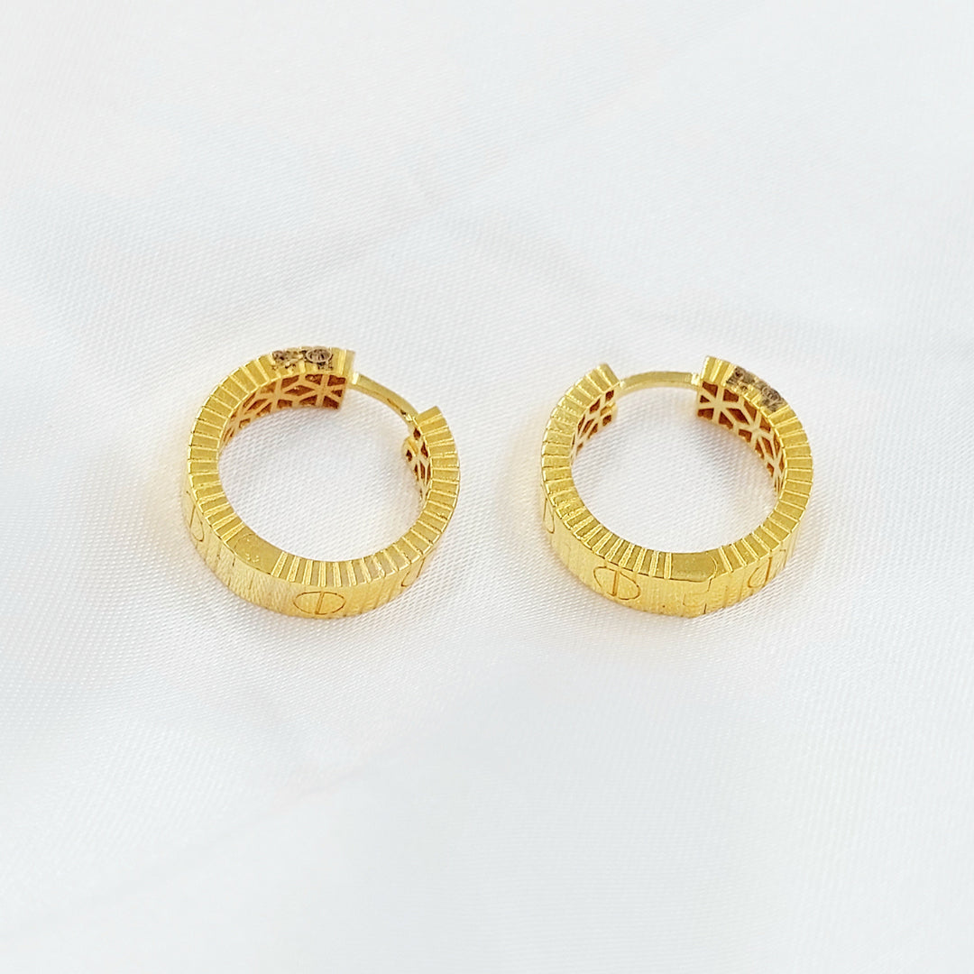 Hoop Earrings Made of 21K Gold by Saeed Jewelry 