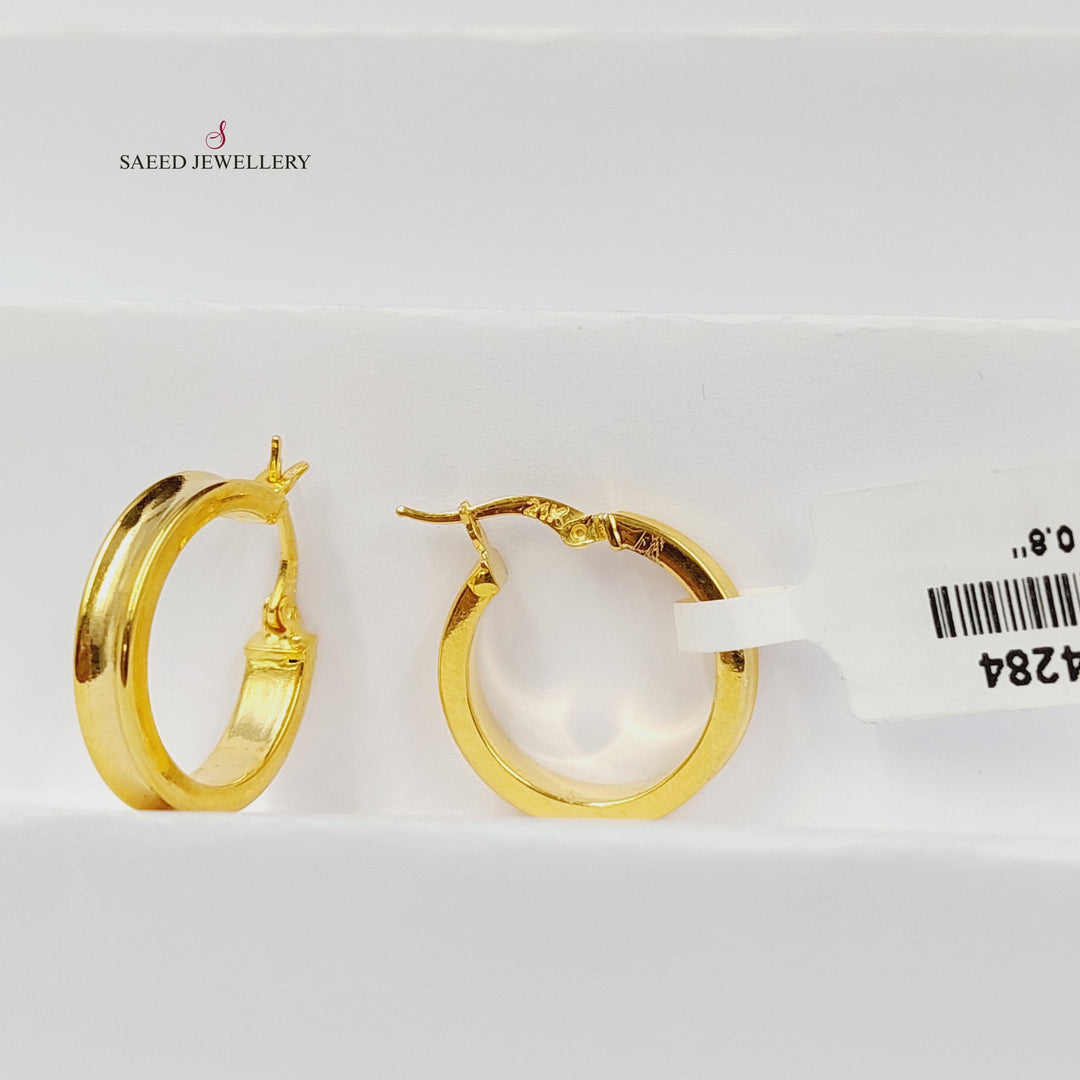 Hoop Earrings Made of 21K Gold by Saeed Jewelry 