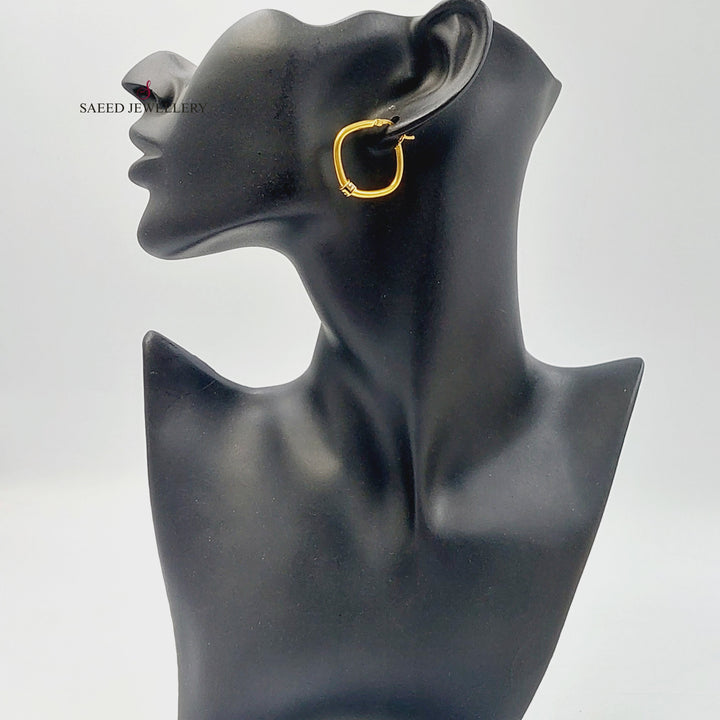 Hoop Earrings Made of 21K Gold by Saeed Jewelry 