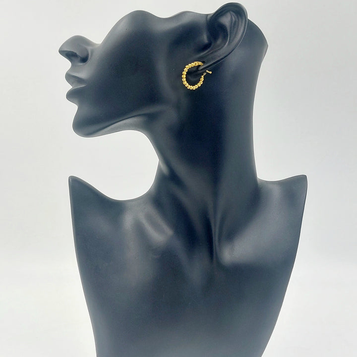 Hoop Earrings Made of 21K Gold by Saeed Jewelry 