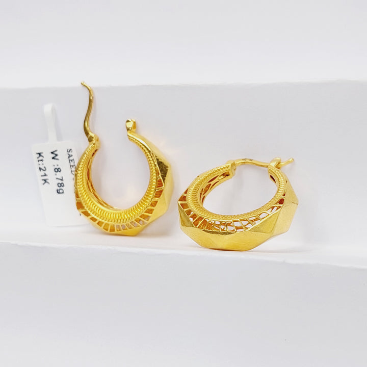 21K Gold Hoop Earrings by Saeed Jewelry - Image 1