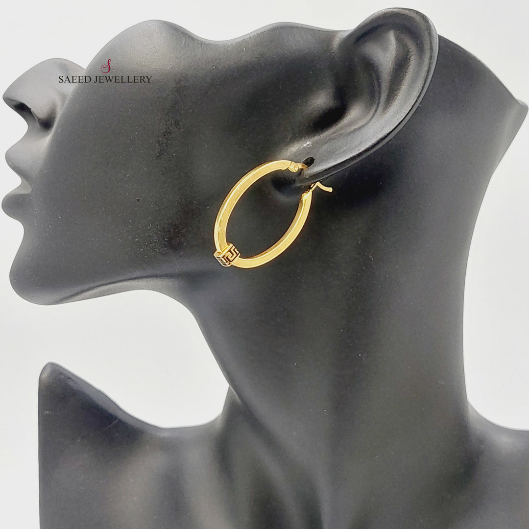 Hoop Earrings Made of 21K Gold by Saeed Jewelry 