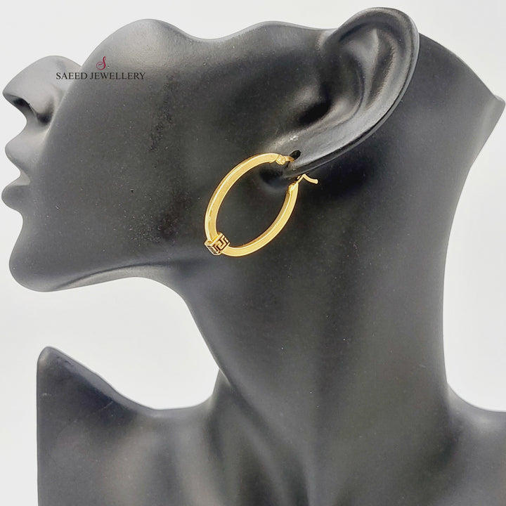 Hoop Earrings Made of 21K Gold by Saeed Jewelry 