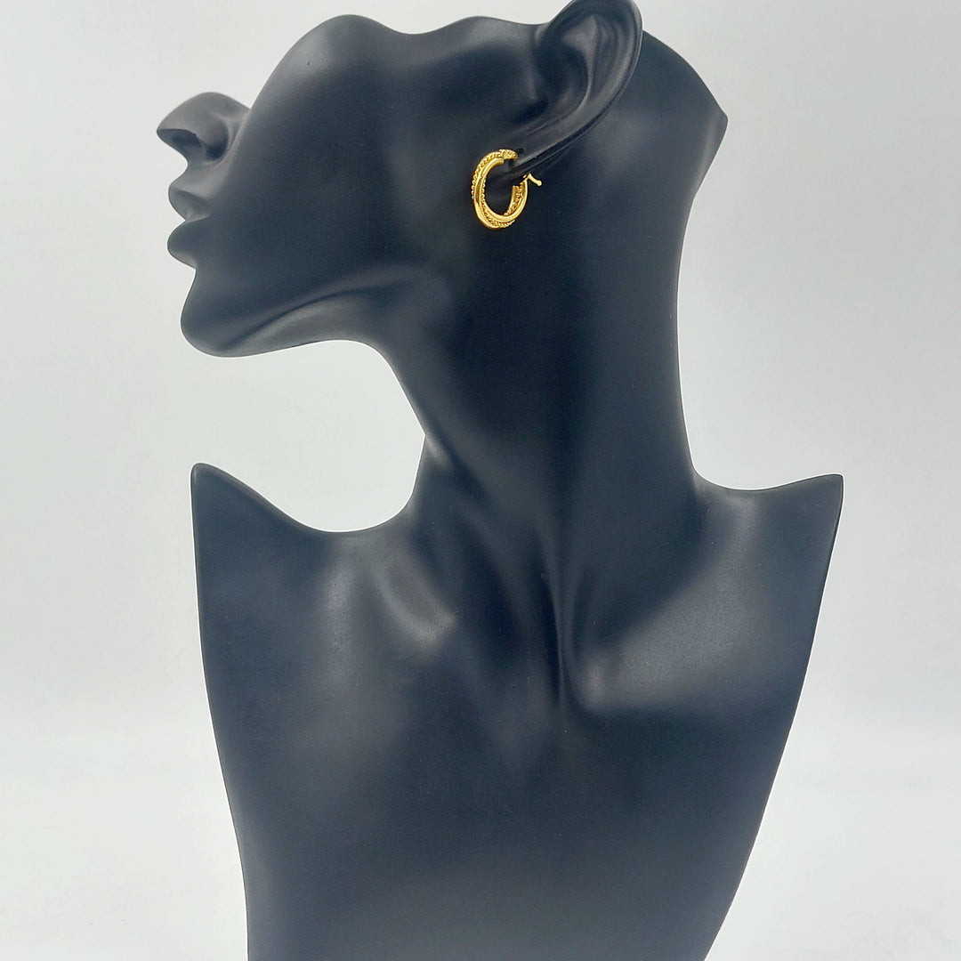 21K حلق ذبلة-مجوهرات الشيخ سعيد-Saeed Jewelry 