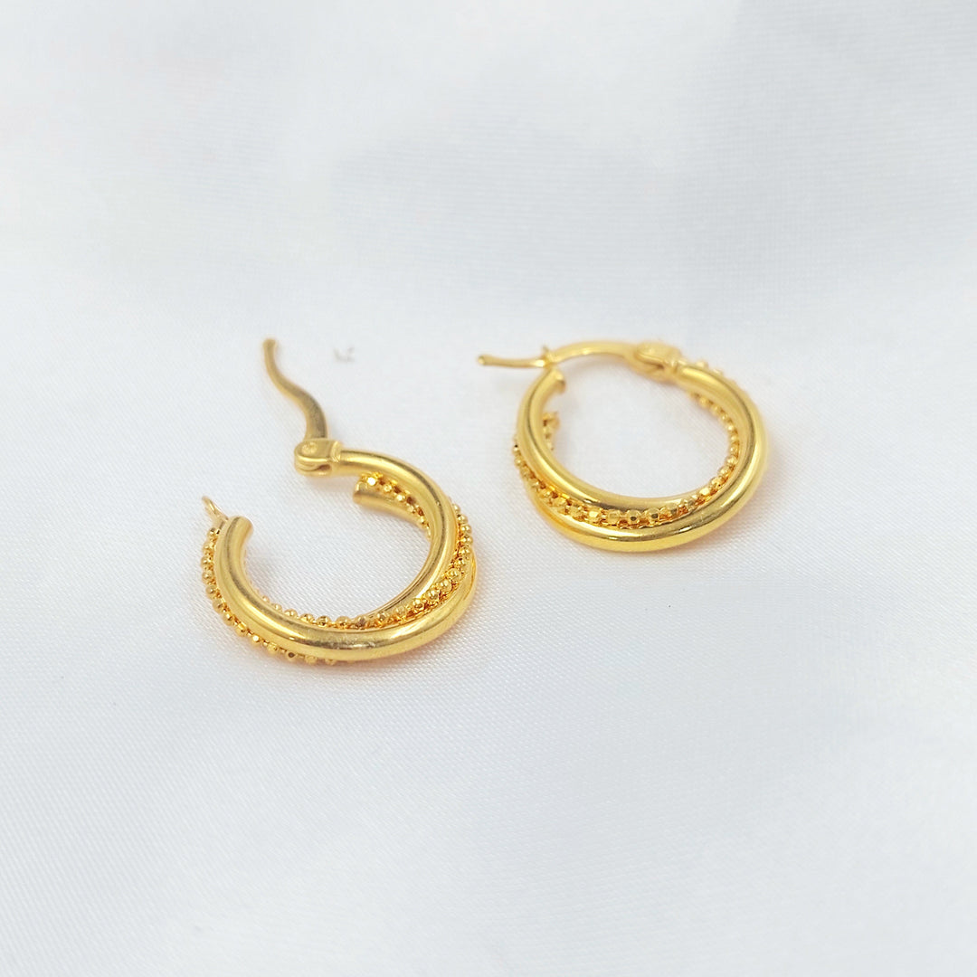 Hoop Earrings Made of 21K Gold by Saeed Jewelry 