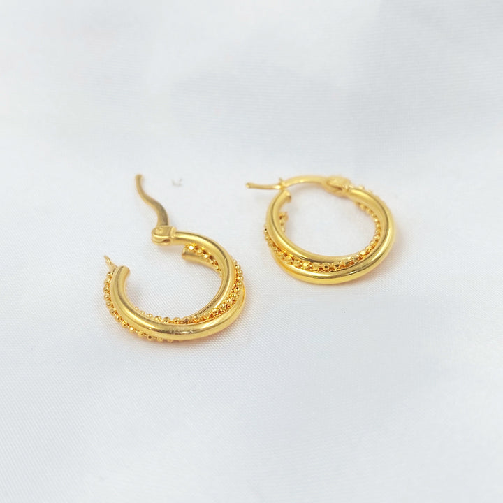 Hoop Earrings Made of 21K Gold by Saeed Jewelry 