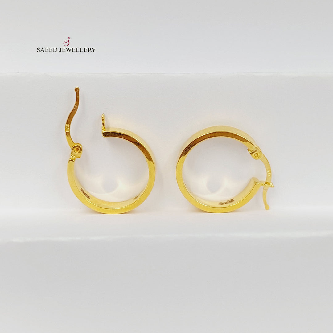 Hoop Earrings Made of 21K Gold by Saeed Jewelry 