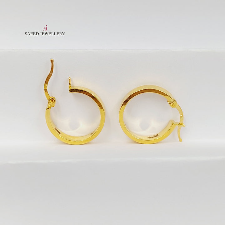 Hoop Earrings Made of 21K Gold by Saeed Jewelry 