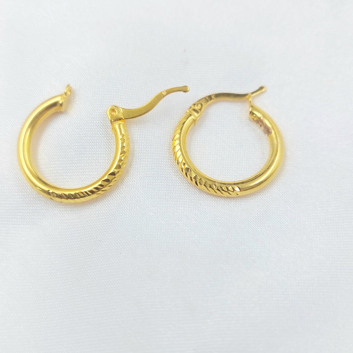 Hoop Earrings Made of 21K Gold by Saeed Jewelry 