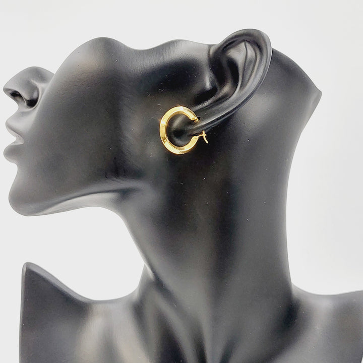 21K حلق ذبلة-مجوهرات الشيخ سعيد-Saeed Jewelry 
