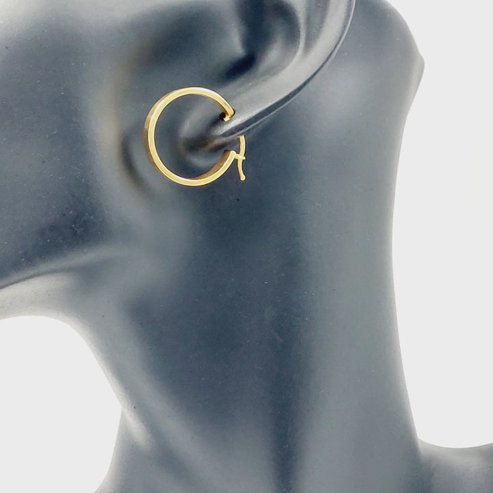 Hoop Earrings Made of 21K Gold by Saeed Jewelry 